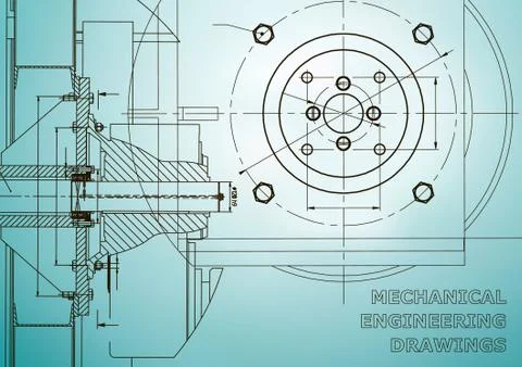 Mechanical engineering. Technical illustration Illustrazione stock