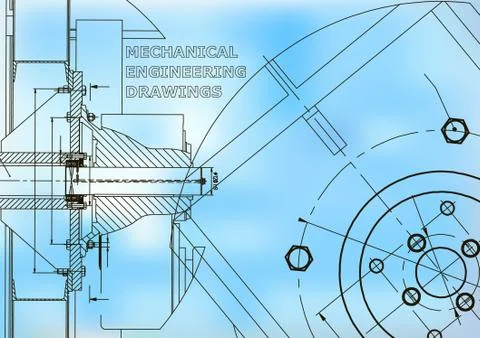Mechanical engineering. Technical illustration Stock Illustration