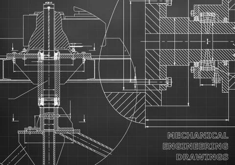 Mechanical engineering. Technical illustration Stock Illustration