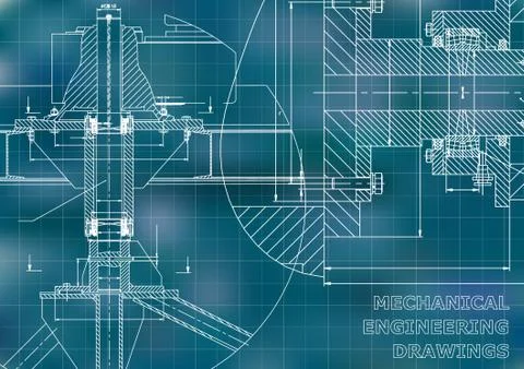 Mechanical engineering. Technical illustration Stock Illustration
