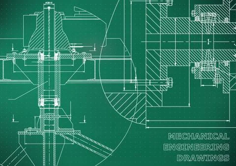 Mechanical engineering. Technical illustration Stock Illustration