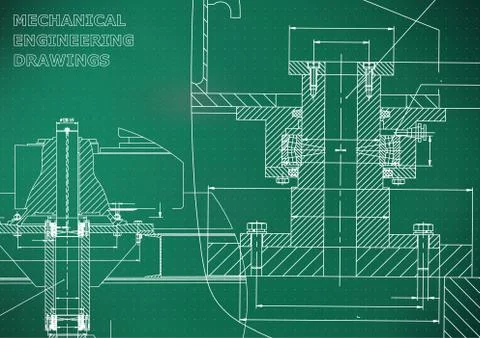 Mechanical engineering. Technical illustration Illustrazione stock