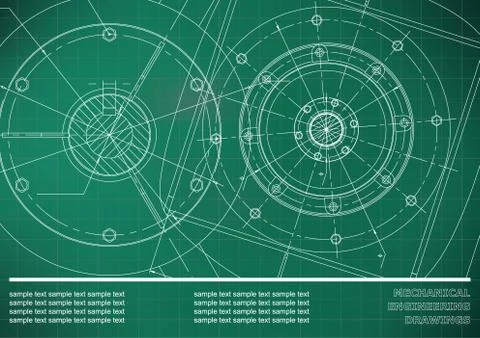 Mechanical engineering. Technical illustration Illustrazione stock