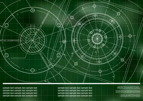 Mechanical engineering. Technical illustration Stock Illustration