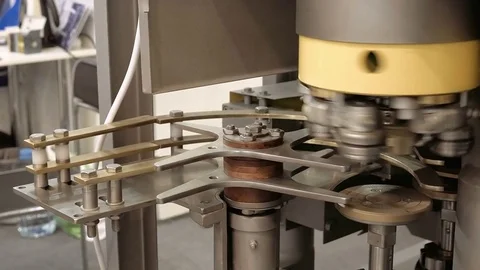 Mechanical equipment for bottling Stock-Footage 71585258