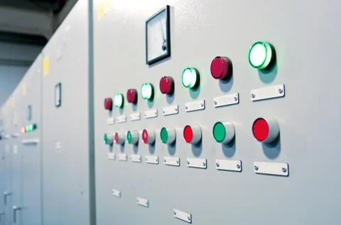 Mechanical equipment console Foto stock
