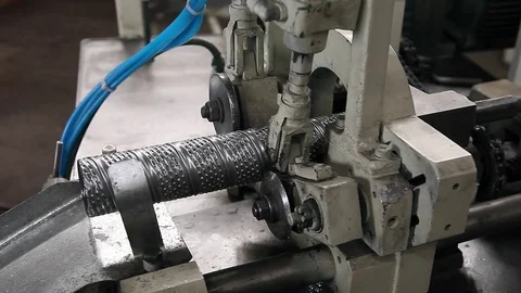 Mechanical filter making machine 4 Stock Footage 83908492