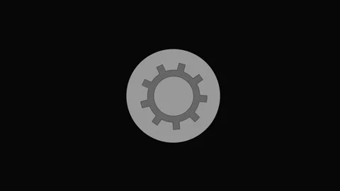 Mechanical Gear Icon on Circular Background Vidéo 332824403