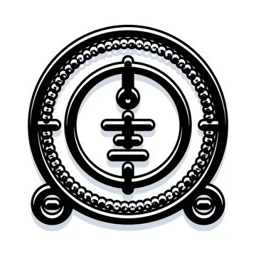 Mechanical gear icon representing precision and complexity イラスト素材