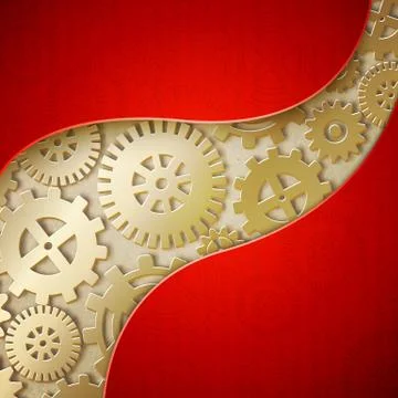 Mechanical gears background. Stock Illustration