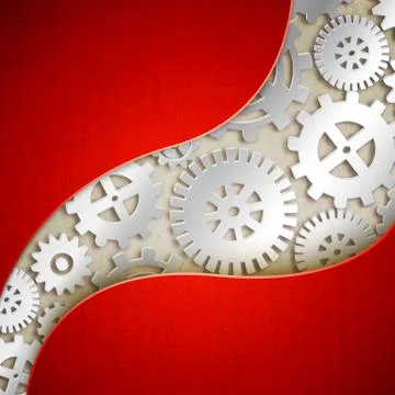 Mechanical gears background. Stock Illustration