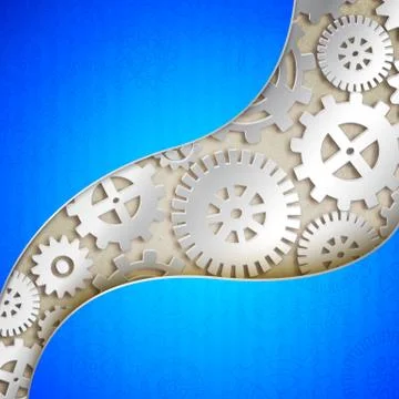 Mechanical gears background. Stock Illustration
