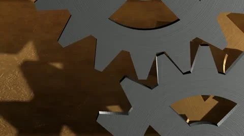 Mechanical gears Stock Footage 12738980