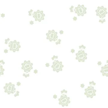 Mechanical gears glyph seamless pattern Illustrazione stock