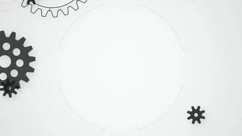 Mechanical gears interlocked turning seamless loop motion background Stock Footage 345601057