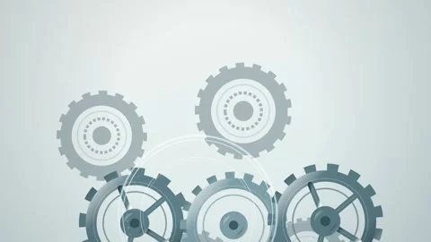 Mechanical gears rotating seamless loop motion background Stock Footage 345657775