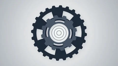 Mechanical gears spinning seamless loop motion background Stock Footage 345657707
