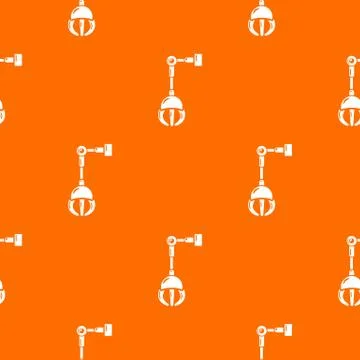 Mechanical grabber pattern vector orange Illustrazione stock