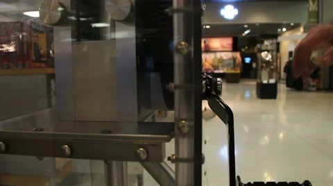 A mechanical hand crank located in the Air Force Museum Video stock 20503142