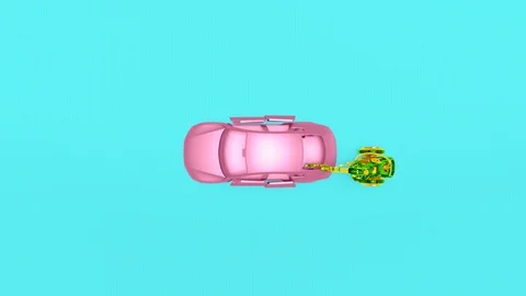 Mechanical hand serves car frame Stock Footage 114080568