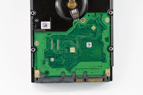 Mechanical hard disk of a computer 스톡 사진