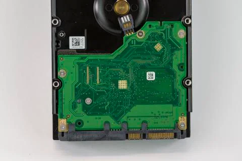 Mechanical hard disk of a computer 스톡 사진