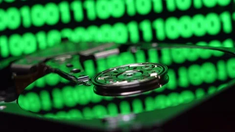 Mechanical Hard disk drive  HDD Stock Footage 148987943