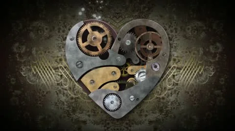 Mechanical heart Alpha matte Video stock 22222118