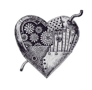 Mechanical heart Stock Illustration