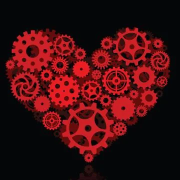 Mechanical heart Stock Illustration