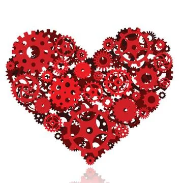 Mechanical heart Stock Illustration