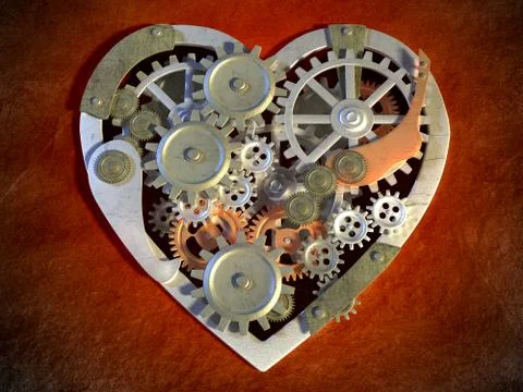 Mechanical heart Stock Illustration