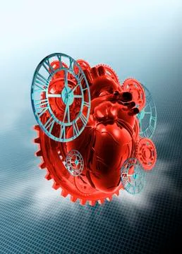 Mechanical heart Stock Illustration