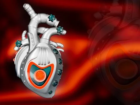 Mechanical heart Stock Illustration