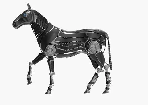 Mechanical horse Stock Illustration