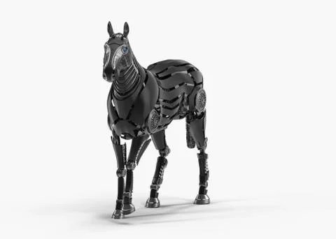 Mechanical horse Stock Illustration