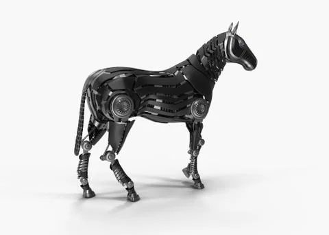 Mechanical horse Stock Illustration