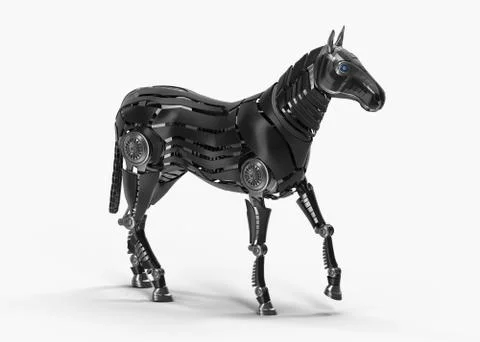 Mechanical horse Stock Illustration