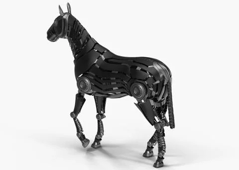 Mechanical horse Stock Illustration