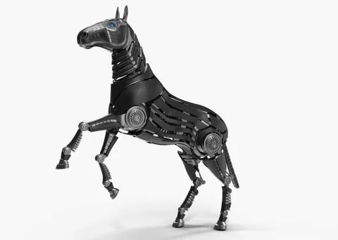 Mechanical horse Stock Illustration