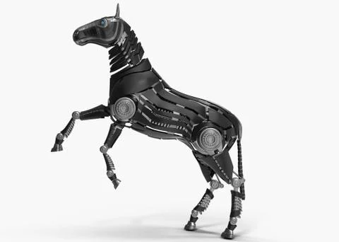 Mechanical horse Stock Illustration