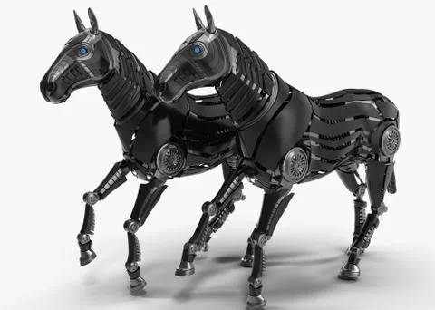 Mechanical horse Stock Illustration