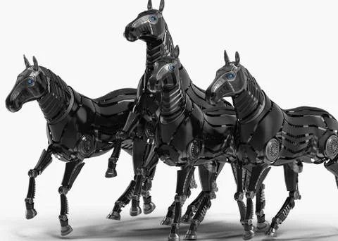 Mechanical horse Stock Illustration