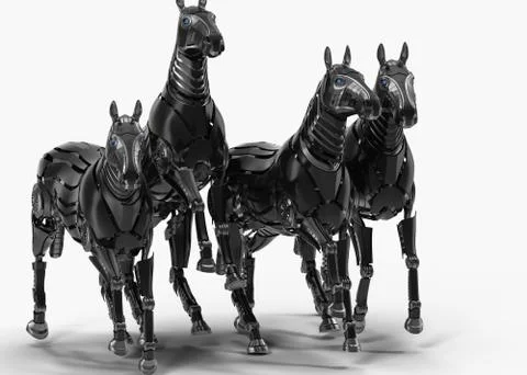 Mechanical horse Stock Illustration