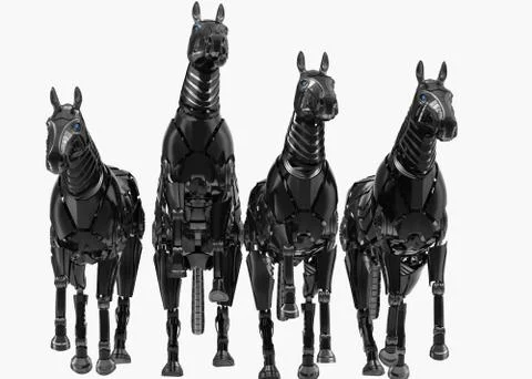 Mechanical horse Stock Illustration