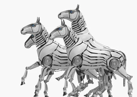 Mechanical horse Stock Illustration