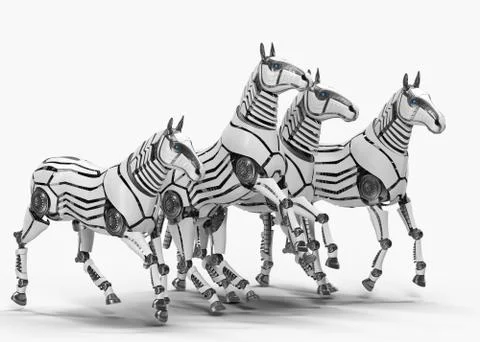 Mechanical horse Stock Illustration