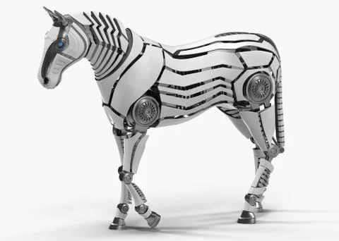Mechanical horse Stock Illustration