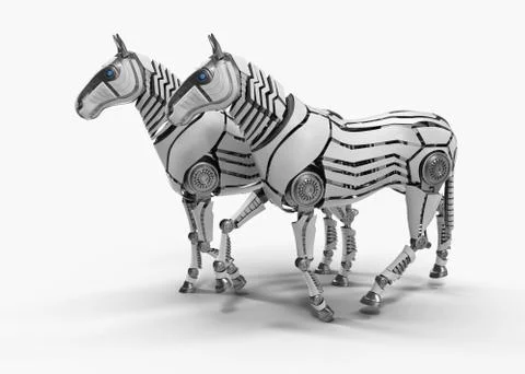 Mechanical horse Stock Illustration