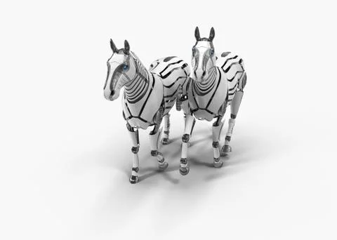 Mechanical horse Stock Illustration